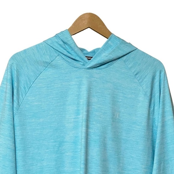 Hurley Performance Hoodie Men’s X-Large Light Blue Surf & Sport Beach Bum NWT - Picture 3 of 9
